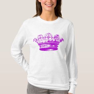 ヴィンテージクラウン – 紫 Tシャツ