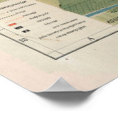 ヴィンテージクラクフ・ポーランドの地図(1916年) ポスター (角)