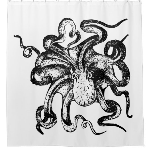ヴィンテージクラクンタコ航海の海 シャワーカーテン (正面)