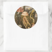 ヴィンテージクラゲアンティーククラゲテンプレート ラウンドシール (バッグ)