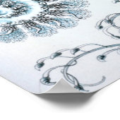 ヴィンテージクラゲイラストレーション ポスター (角)