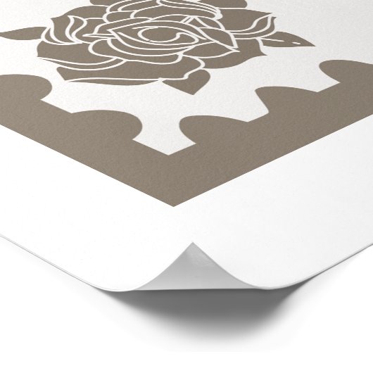 ヴィンテージクラシカルウェディングウェルカムサイン ポスター (角)