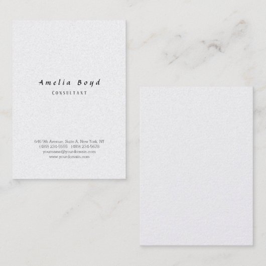 ヴィンテージクラシカルスタイリッシュミニマル 名刺 (正面/裏面)