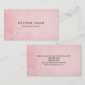 ヴィンテージクラシカルフラワーピンクプロフェッショナル 名刺 (正面/裏面)