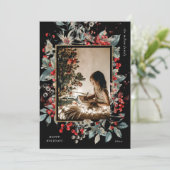 ヴィンテージクラシカルホリデーフローラワンフォト シーズンカード (スタンド正面)