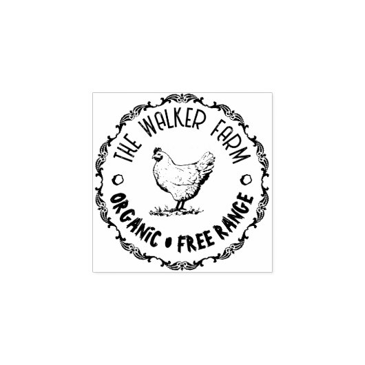 ヴィンテージクラシカル⎢卵ゴム印 ラバースタンプ (インプリント)