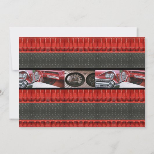 ヴィンテージクラシックな車のパーティの招待状 招待状 (正面)