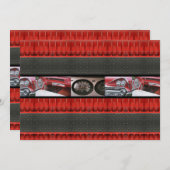 ヴィンテージクラシックな車のパーティの招待状 招待状 (正面/裏面)