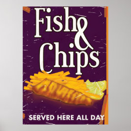 ヴィンテージクラシックのフィッシュアンドチップポスター ポスター