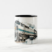 ヴィンテージクラシックアメリカン鉄道輸送 ツートーンマグカップ (中央)