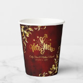 ヴィンテージクラシックアンティークモノグラ結婚ム名 紙コップ (裏面)