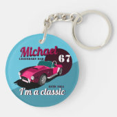 ヴィンテージクラシックアンティーク車の伝説的なパパ名 キーホルダー (裏面)