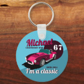 ヴィンテージクラシックアンティーク車の伝説的なパパ名 キーホルダー (正面)