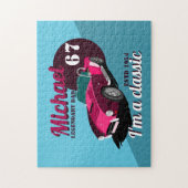 ヴィンテージクラシックアンティーク車の伝説的なパパ名 ジグソーパズル (縦)