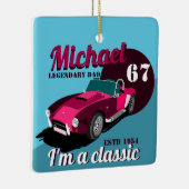 ヴィンテージクラシックアンティーク車の伝説的なパパ名 セラミックオーナメント (右)