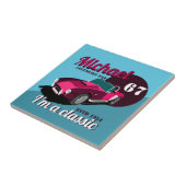 ヴィンテージクラシックアンティーク車の伝説的なパパ名 タイル (側面)