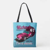 ヴィンテージクラシックアンティーク車の伝説的なパパ名 トートバッグ (裏面)