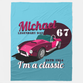 ヴィンテージクラシックアンティーク車の伝説的なパパ名 フリースブランケット