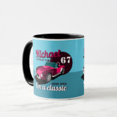 ヴィンテージクラシックアンティーク車の伝説的なパパ名 マグカップ (正面左)