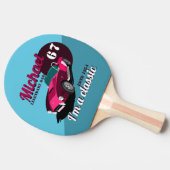 ヴィンテージクラシックアンティーク車の伝説的なパパ名 卓球ラケット (横)