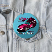 ヴィンテージクラシックアンティーク車の伝説的なパパ名 缶バッジ (インサイチュ)