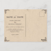 ヴィンテージクラシックアートのウェディングポストカード ポストカード (裏面)