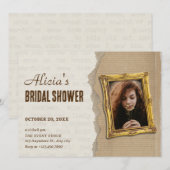 ヴィンテージクラシックアート写真ブライダルシャワー 招待状 (正面/裏面)