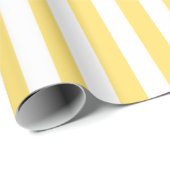 ヴィンテージクラシックイエロー&ホワイトストライプ ラッピングペーパー (ロールコーナー)