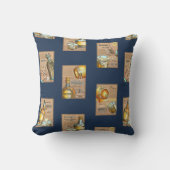 ヴィンテージクラシックウイスキーバーポスターパターン クッション (正面)