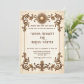 ヴィンテージクラシックエレガントウェディング招待状 招待状 (スタンド正面)