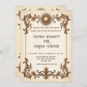 ヴィンテージクラシックエレガントウェディング招待状 招待状 (正面/裏面)