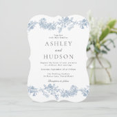 ヴィンテージクラシックエレガントフローラオールシーズ結婚ンズ 招待状 (スタンド正面)