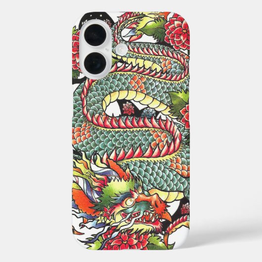 ヴィンテージクラシックオリエンタル日本ドラゴンタトゥー Case-Mate iPhoneケース (裏面)
