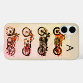 ヴィンテージクラシックオートバイスモノグラム Case-Mate iPhoneケース (裏面 (横))