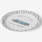 ヴィンテージクラシックカーのベビーシャワー ペーパープレート (アングル)