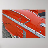 ヴィンテージクラシックカーインパラクローズアップ ポスター (正面)