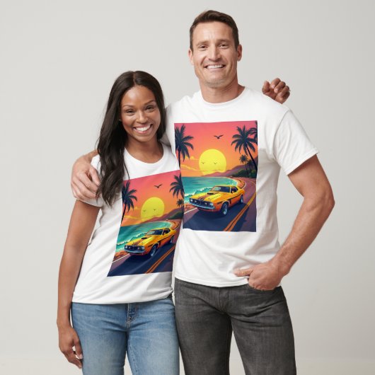 ヴィンテージクラシックカーグラフィックティー – レトロオートラバー Tシャツ (ユニセックス)