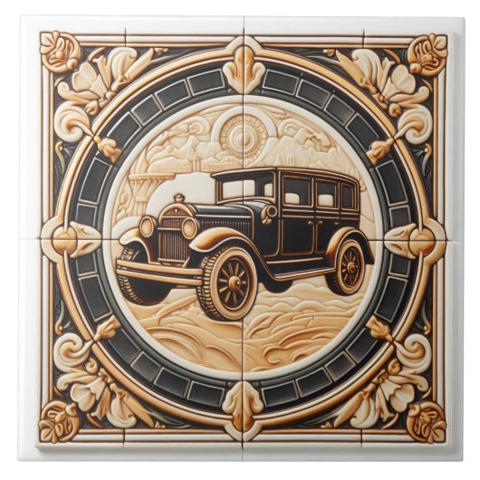 ヴィンテージクラシックカータイルのエレガンス タイル (正面)