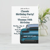 ヴィンテージクラシックカーバースデーパーティー 招待状 (スタンド正面)