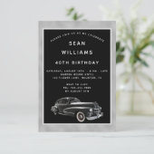 ヴィンテージクラシックカー40th誕生日パーティー 招待状 (スタンド正面)