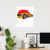 ヴィンテージクラシックカー ポスター (ホームオフィス)