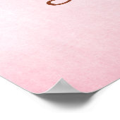 ヴィンテージクラシックガールピンク赤ちゃんシャワーへようこそ ポスター (角)