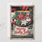 ヴィンテージクラシックキャンディーケーンクリスマスグリーティング シーズンカード (正面)