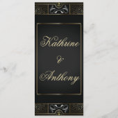 ヴィンテージクラシックギャツビースタイル結婚ズ・メニュー メニュー (裏面)