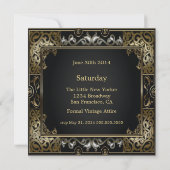 ヴィンテージクラシックギャツビースタイル結婚式招待状 招待状 (裏面)