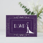 ヴィンテージクラシックギャツビースタイルRSVPマヌエラ25003a 出欠カード (スタンド正面)