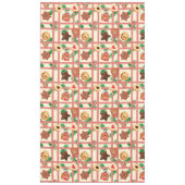 ヴィンテージクラシッククリスマスのジンジャーブレッドCookie テーブルクロス (正面)