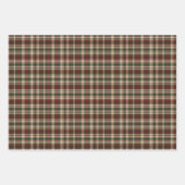 ヴィンテージクラシッククリスマスタータンチェックの赤い緑 ラッピングペーパーシート (正面2)