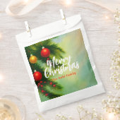 ヴィンテージクラシッククリスマスボールを松の枝に フェイバーバッグ (クリップ留めされた状態)