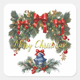 ヴィンテージクラシッククリスマスI スクエアシール